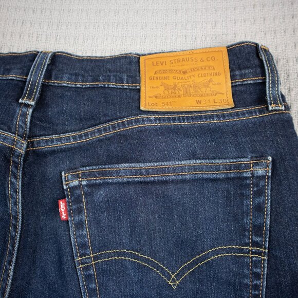 Levi's Premium 541 Dark Wash Denim jeans 34x30 - Picture 5 of 8